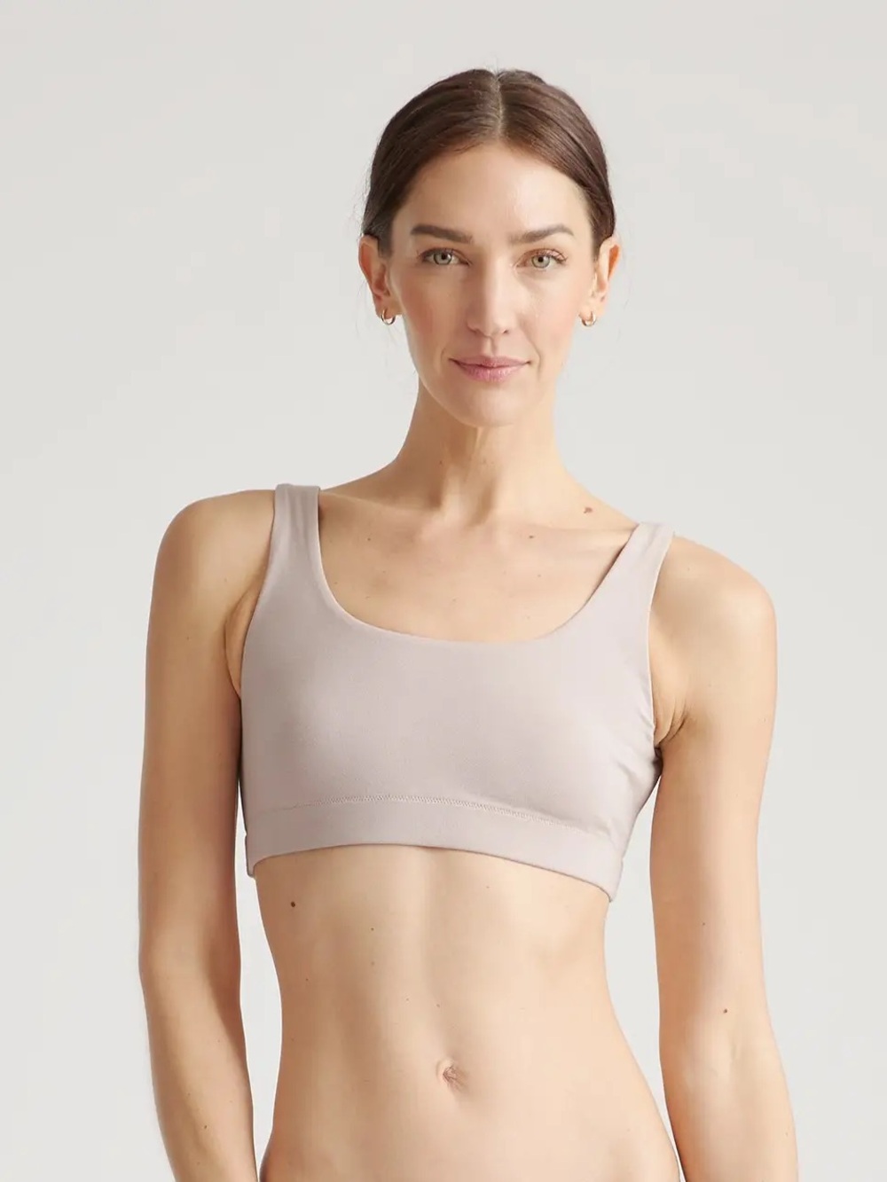 NWOT QUINCE 2 Pack Organic Cotton Tank Bralettes Medium Mink 1041